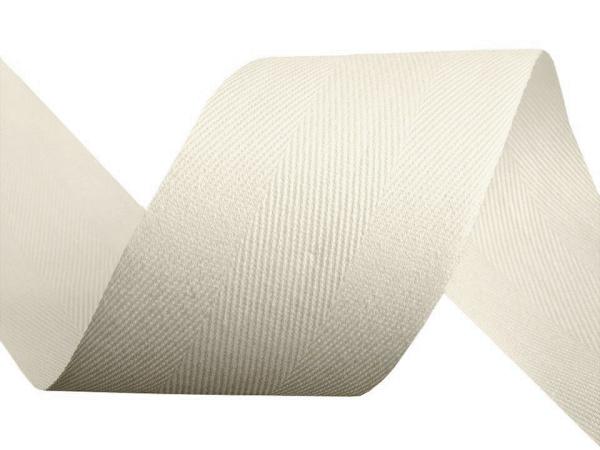 Köperband 40 mm Breit, Meterware Hellbeige